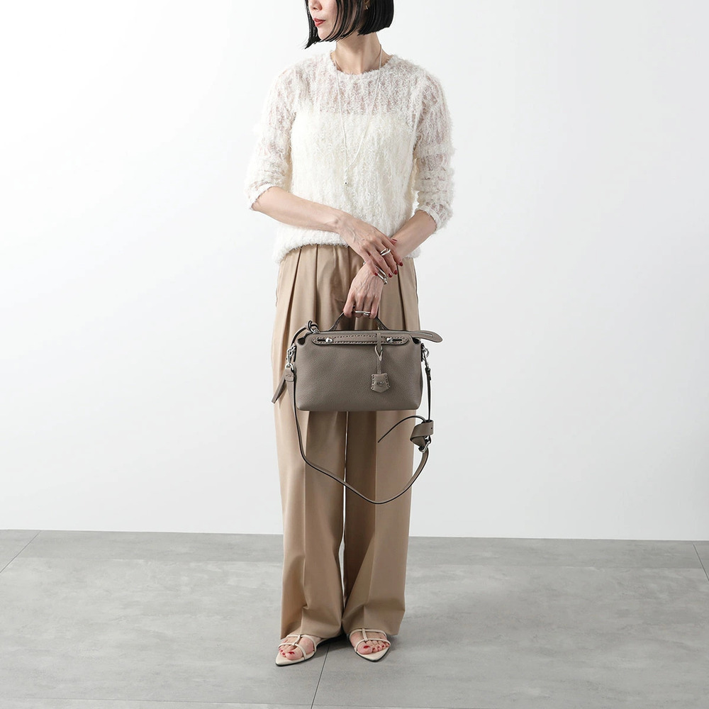 Fendi BY THE WAY Shoulder Bag Leather Handbag Metal